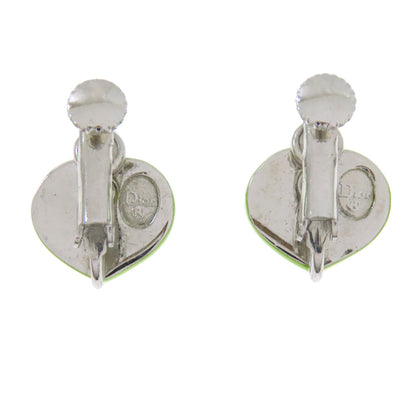 CHRISTIAN DIOR heart Earring Metal PlasticLadies [Used]