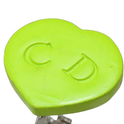 CHRISTIAN DIOR heart Earring Metal PlasticLadies [Used]