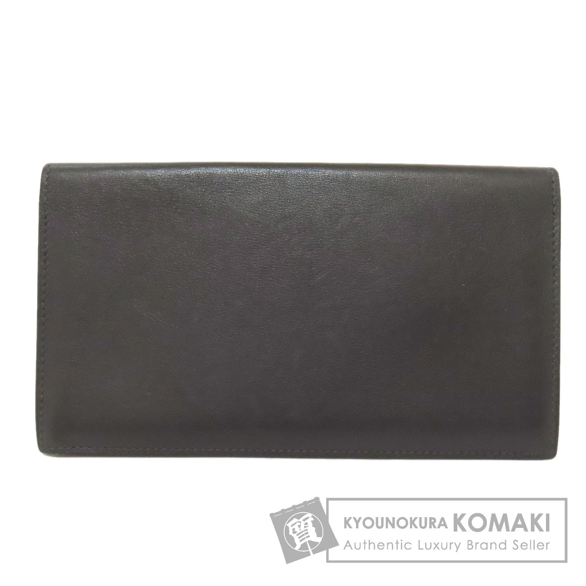 HERMES Citizen Twill Long Silk Inn Long wallet (no coin pocket) Calf Ladies [Used]