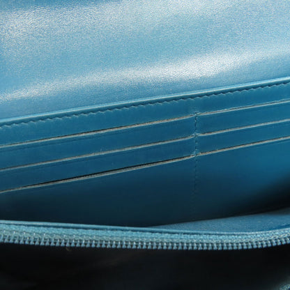 CHANEL V Stitch COCO Mark SilverHardware Long wallet (with coin pocket) Calf Ladies [Used]