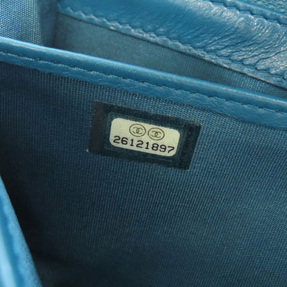 CHANEL V Stitch COCO Mark SilverHardware Long wallet (with coin pocket) Calf Ladies [Used]