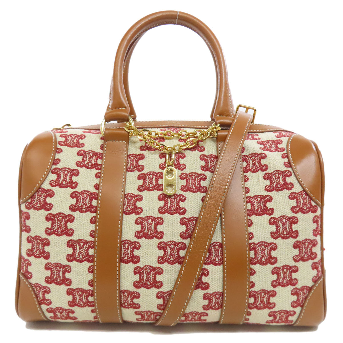 CELINE Triomphe 2WAY Boston bag Canvas Ladies [Used]