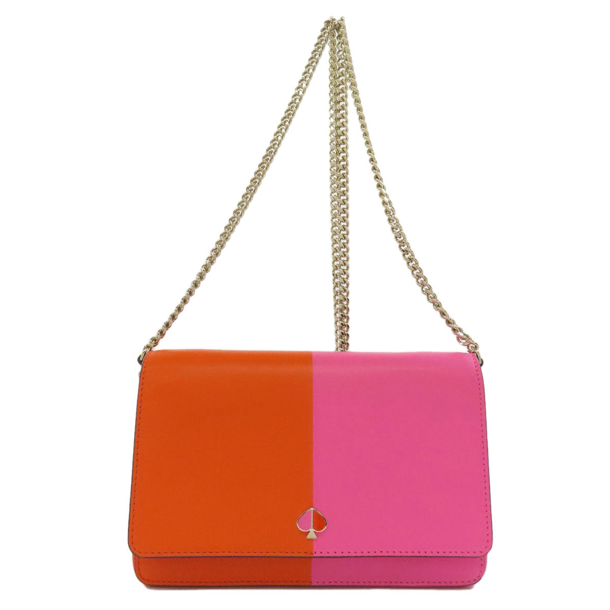 kate spade Chain Wallet Bicolor Long wallet (with coin pocket) Leather Ladies [Used]