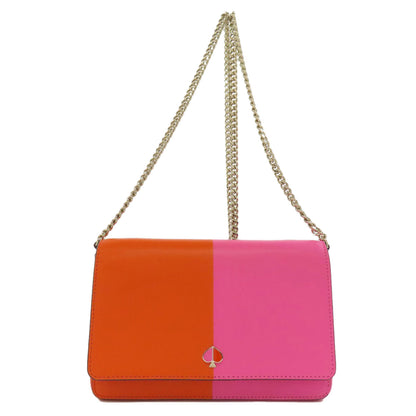 kate spade Chain Wallet Bicolor Long wallet (with coin pocket) Leather Ladies [Used]