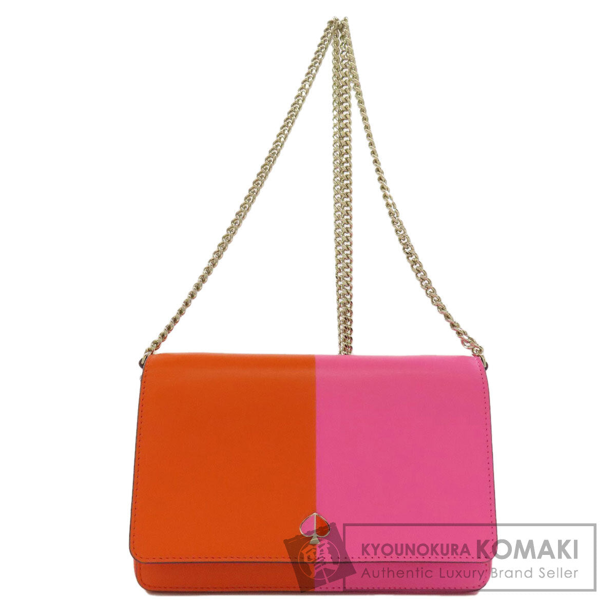 kate spade Chain Wallet Bicolor Long wallet (with coin pocket) Leather Ladies [Used]