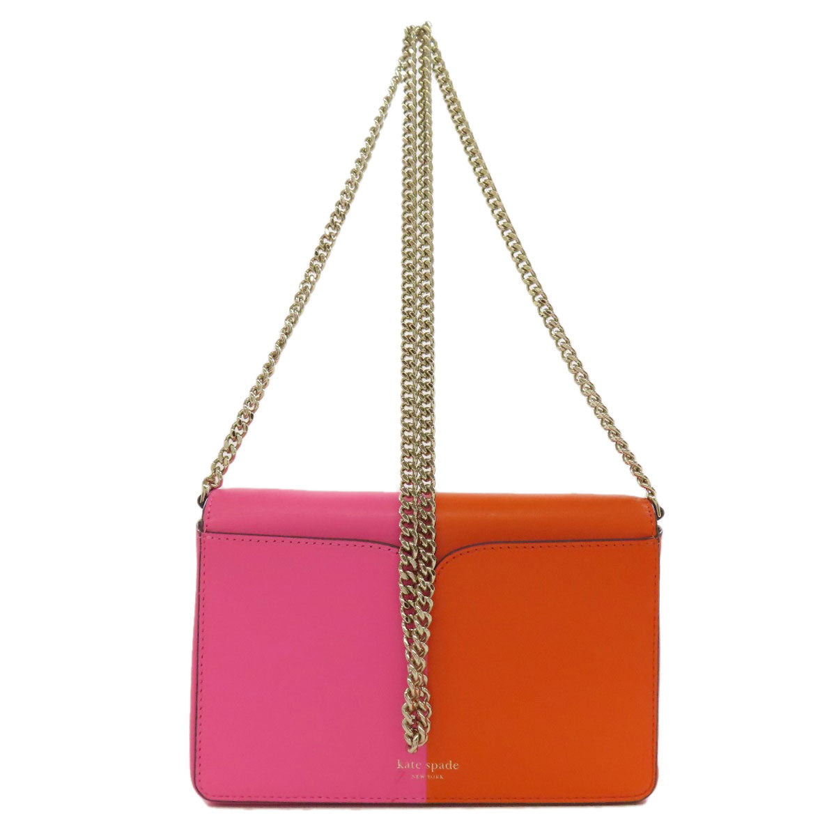 kate spade Chain Wallet Bicolor Long wallet (with coin pocket) Leather Ladies [Used]