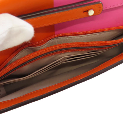 kate spade Chain Wallet Bicolor Long wallet (with coin pocket) Leather Ladies [Used]