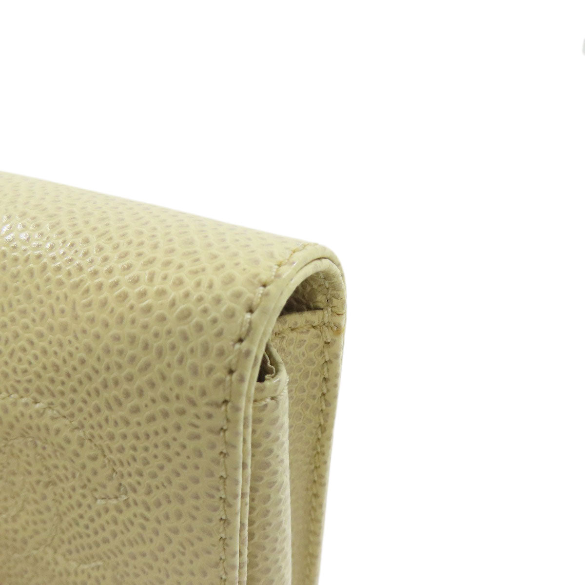 CHANEL Cigarette Case COCO Mark GoldHardware Cigarette case Grained Calfskin Skin Ladies [Used]