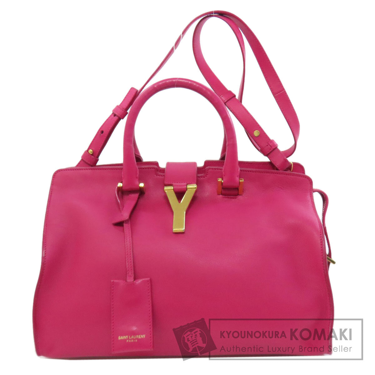 SAINT LAURENT Petit Cabas 2WAY Handbag Leather Ladies [Used]