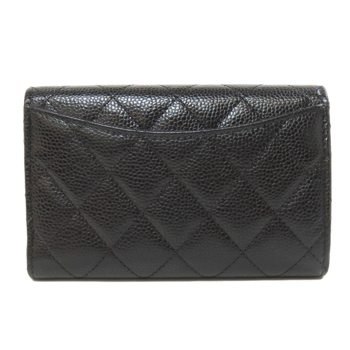 CHANEL   Bifold Wallet with Coin Pocket Matelasse GoldHardware Grained Calfskin Skin Ladies