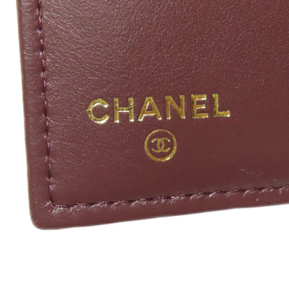 CHANEL   Bifold Wallet with Coin Pocket Matelasse GoldHardware Grained Calfskin Skin Ladies