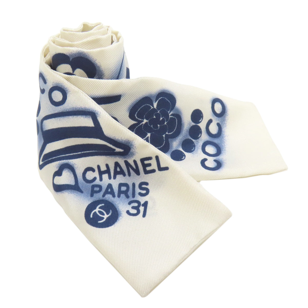 CHANEL   Scarf COCO Mark Hair Band Silk Ladies