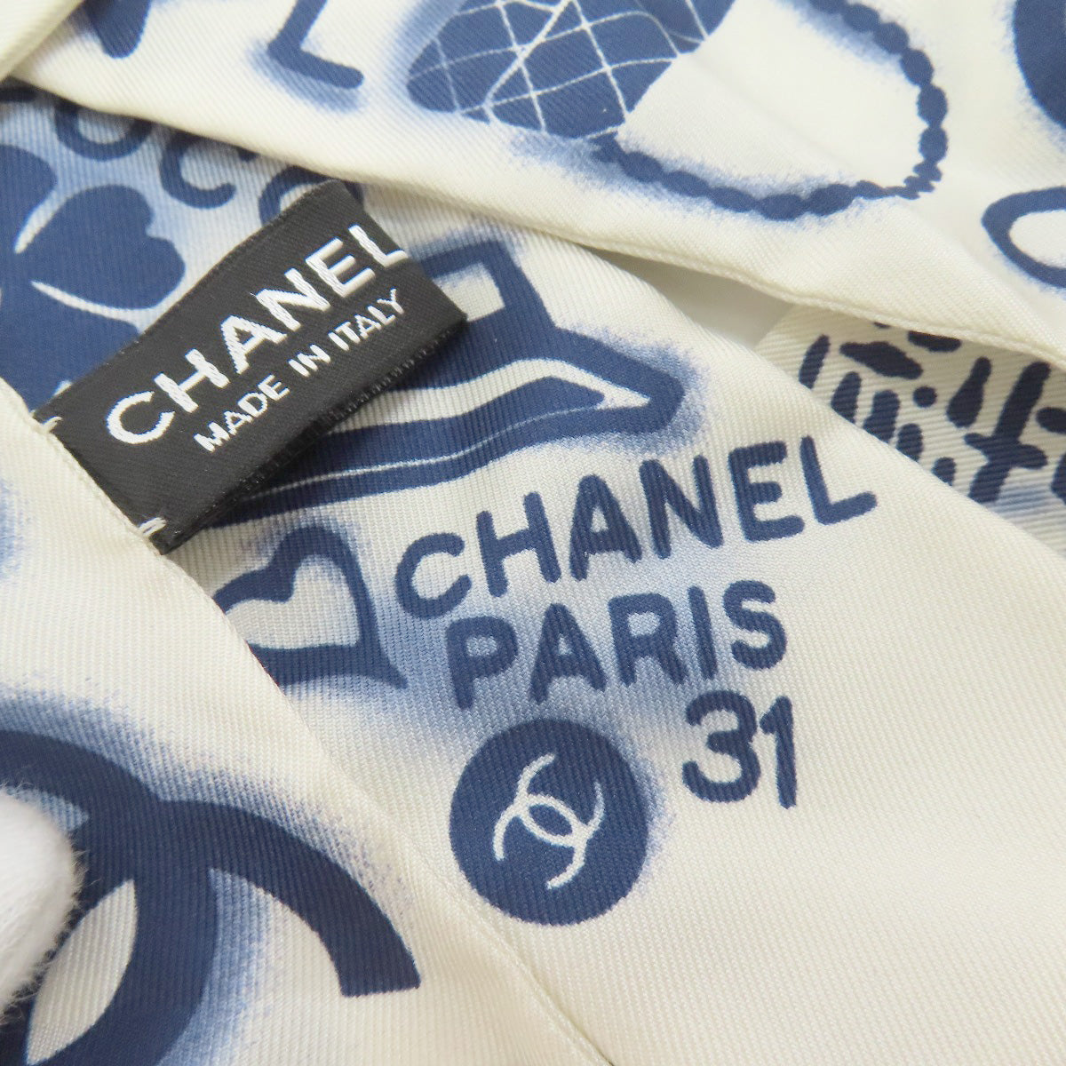 CHANEL   Scarf COCO Mark Hair Band Silk Ladies