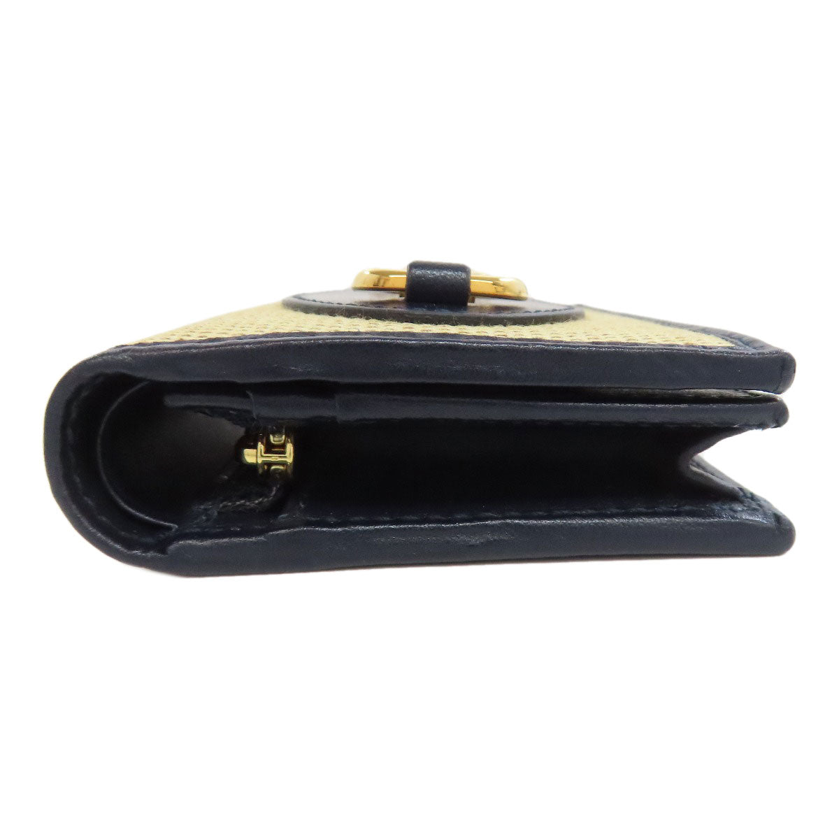 GUCCI 621887 Horsebit Bifold Wallet with Coin Pocket Canvas LeatherLadies [Used]