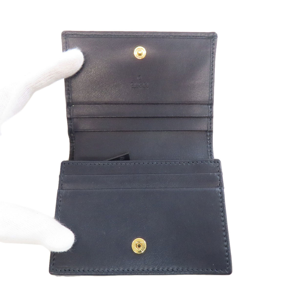 GUCCI 621887 Horsebit Bifold Wallet with Coin Pocket Canvas LeatherLadies [Used]