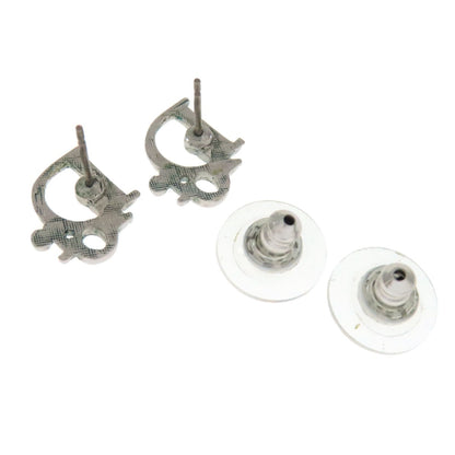 CHRISTIAN DIOR logo earring Metal Ladies [Used]