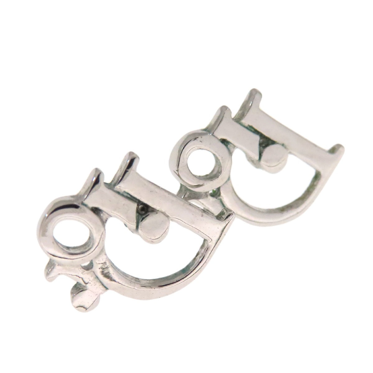 CHRISTIAN DIOR logo earring Metal Ladies [Used]