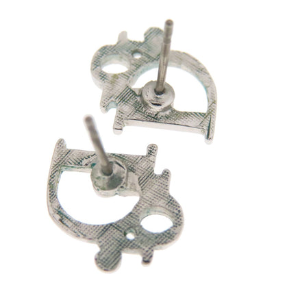 CHRISTIAN DIOR logo earring Metal Ladies [Used]