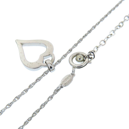 CHRISTIAN DIOR Heart rhinestone Necklace Metal Ladies [Used]