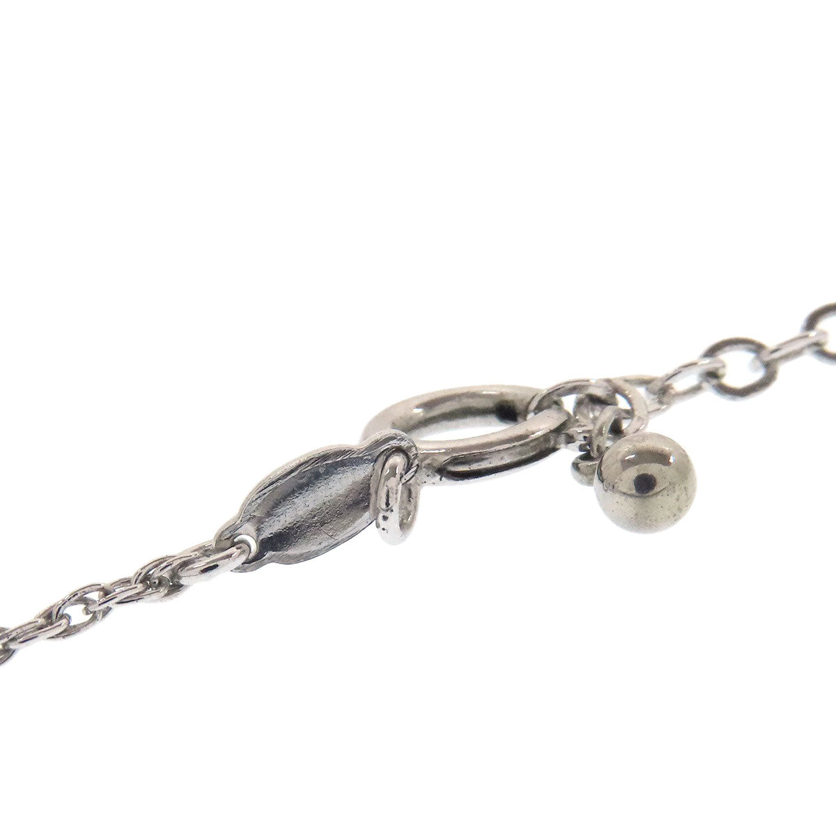 CHRISTIAN DIOR Heart rhinestone Necklace Metal Ladies [Used]