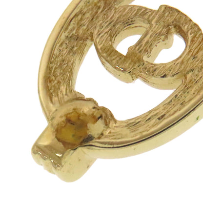 CHRISTIAN DIOR CD logo rhinestone Earring Metal Ladies [Used]