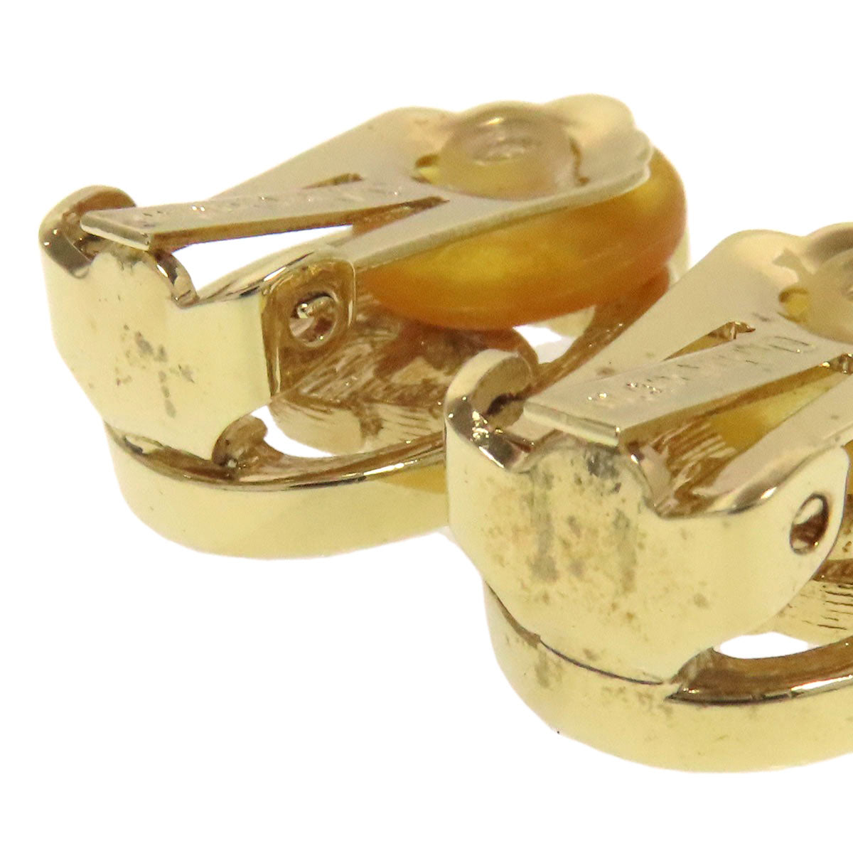 CHRISTIAN DIOR CD logo rhinestone Earring Metal Ladies [Used]