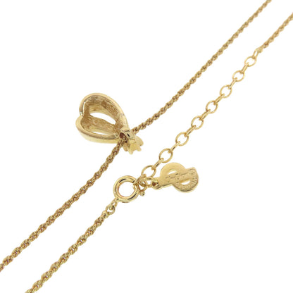 CHRISTIAN DIOR CD logo rhinestone Necklace Metal Ladies [Used]