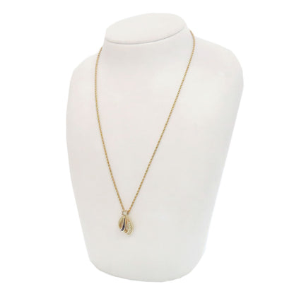 CHRISTIAN DIOR CD logo rhinestone Necklace Metal Ladies [Used]