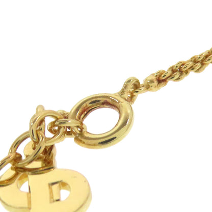 CHRISTIAN DIOR CD logo rhinestone Necklace Metal Ladies [Used]