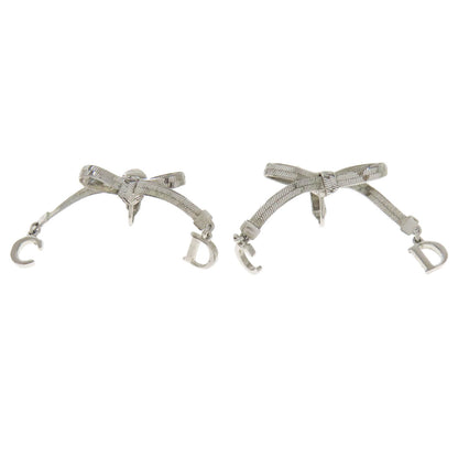 CHRISTIAN DIOR ribbon Earring Metal Ladies [Used]