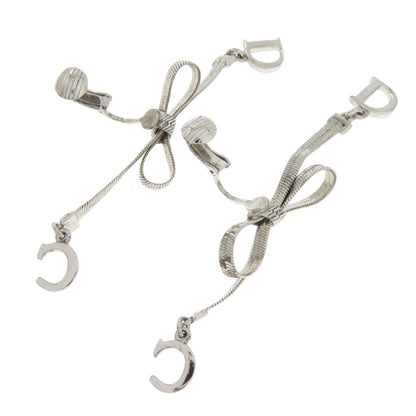 CHRISTIAN DIOR ribbon Earring Metal Ladies [Used]