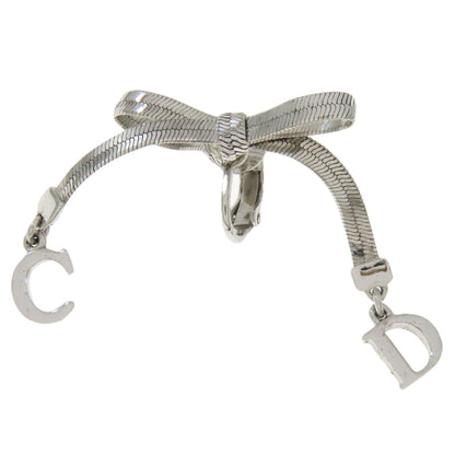CHRISTIAN DIOR ribbon Earring Metal Ladies [Used]