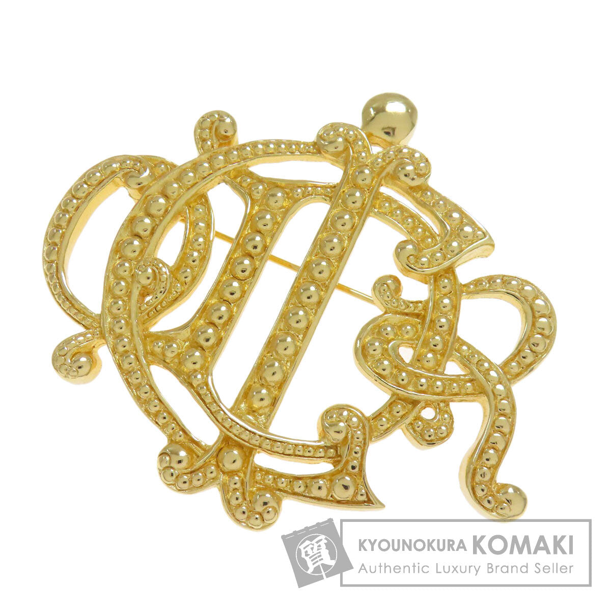 CHRISTIAN DIOR logo Brooch Metal Ladies [Used]