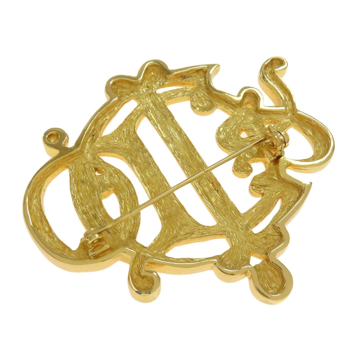 CHRISTIAN DIOR logo Brooch Metal Ladies [Used]