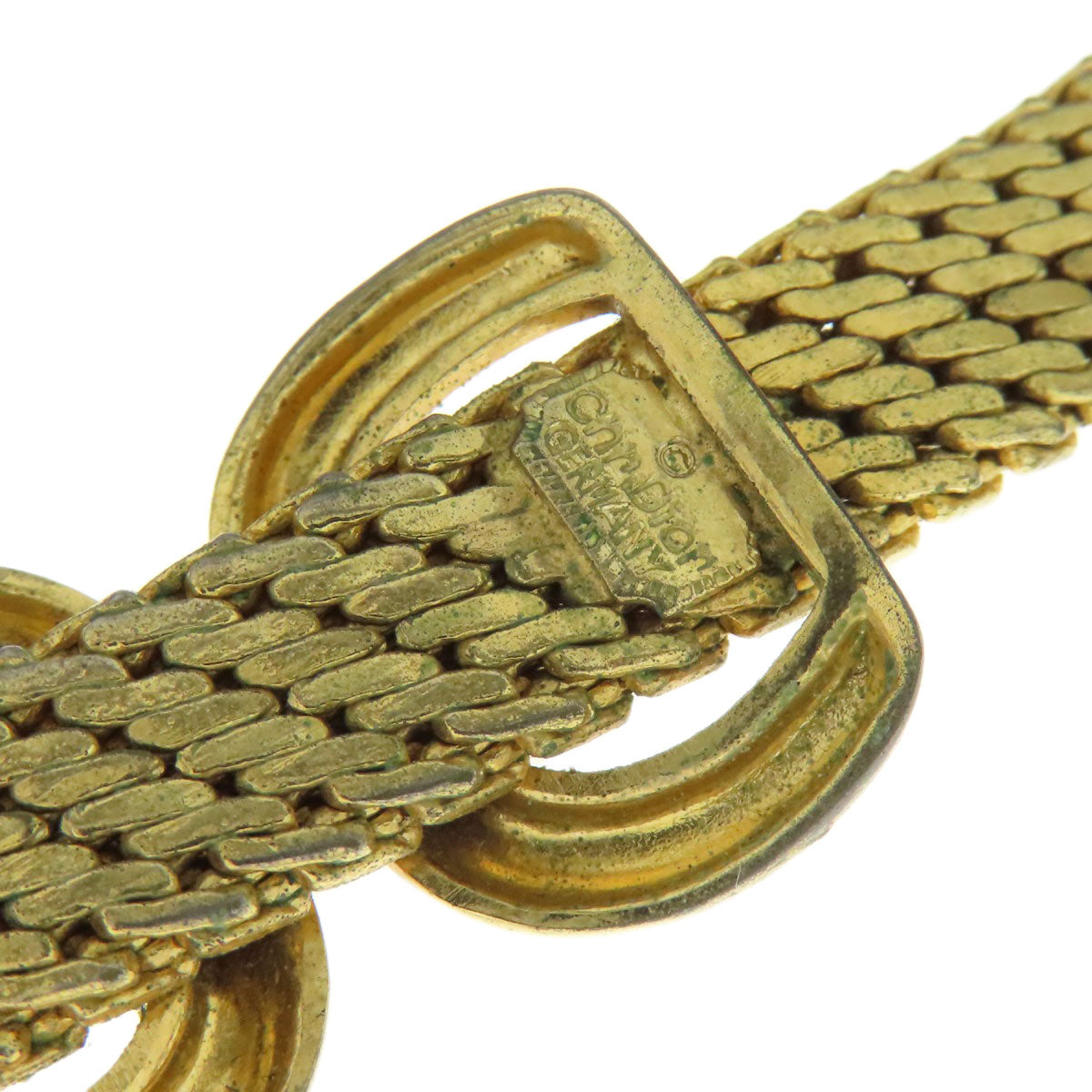 CHRISTIAN DIOR Oval charm Necklace Metal Ladies [Used]