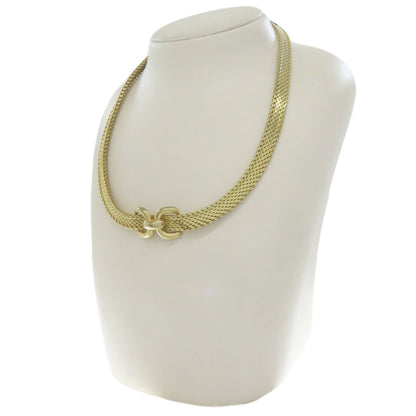 CHRISTIAN DIOR Oval charm Necklace Metal Ladies [Used]