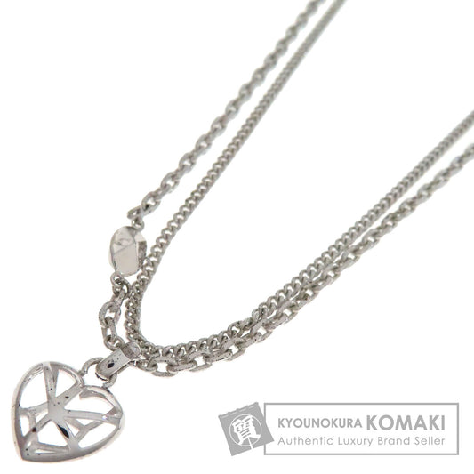 CHRISTIAN DIOR Heart shape Necklace Metal Ladies [Used]