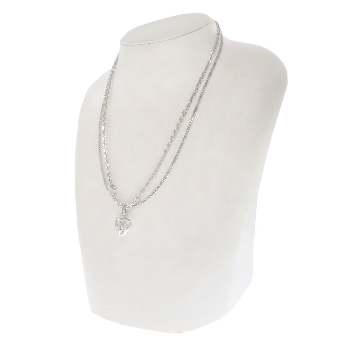 CHRISTIAN DIOR Heart shape Necklace Metal Ladies [Used]