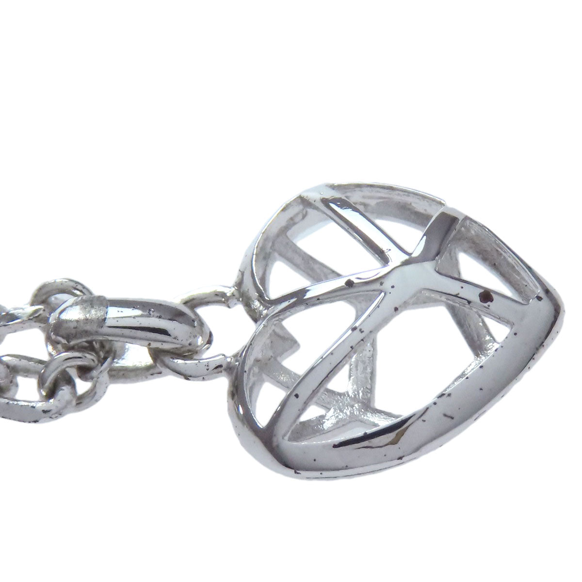 CHRISTIAN DIOR Heart shape Necklace Metal Ladies [Used]