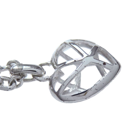 CHRISTIAN DIOR Heart shape Necklace Metal Ladies [Used]