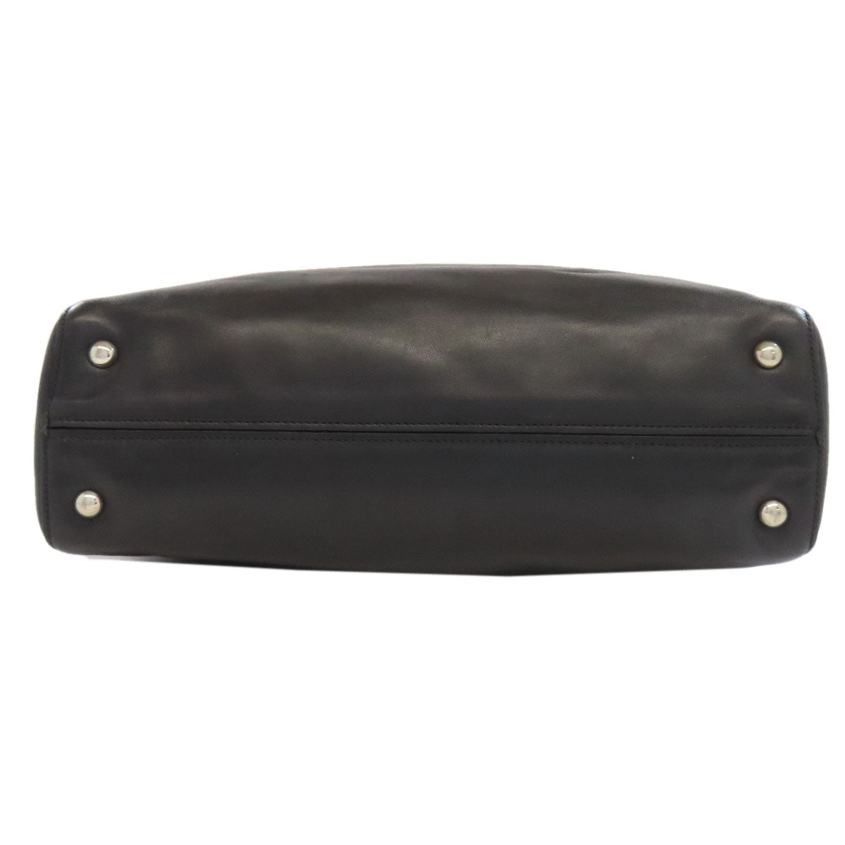 MIUMIU Logo studs Tote Bag Leather Ladies [Used]