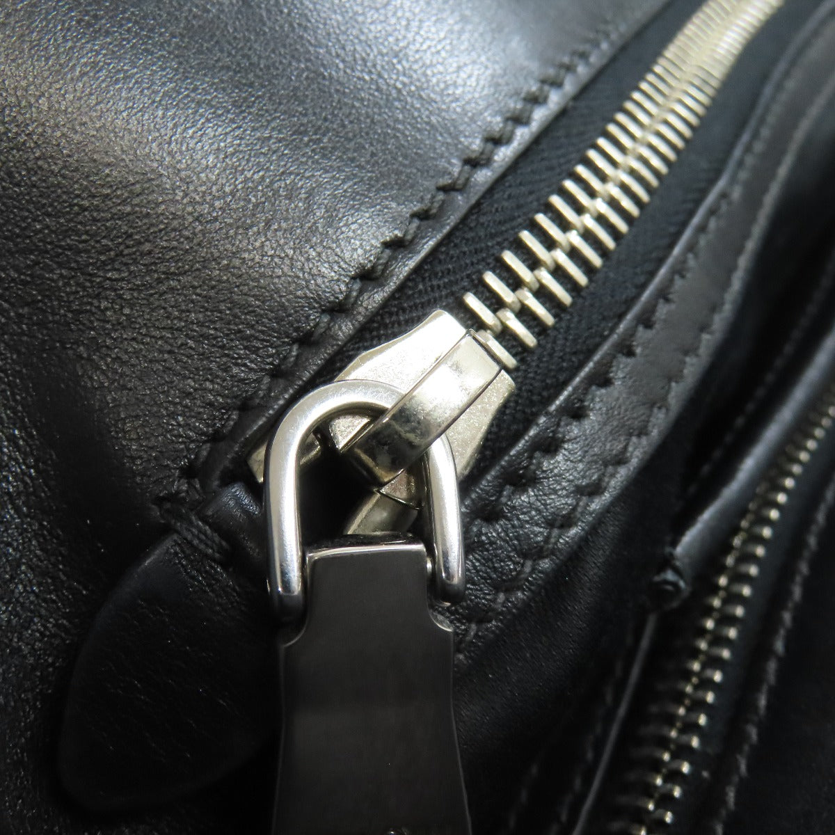 MIUMIU Logo studs Tote Bag Leather Ladies [Used]