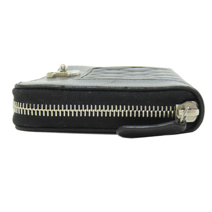 CHANEL Mademoiselle SilverHardware Long wallet (with coin pocket) Lambskin Ladies [Used]