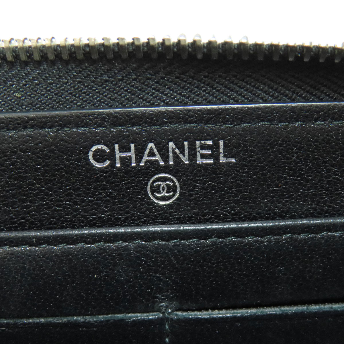 CHANEL Mademoiselle SilverHardware Long wallet (with coin pocket) Lambskin Ladies [Used]