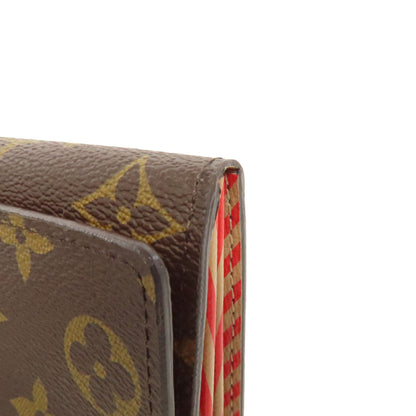 LOUIS VUITTON  M60415 Long wallet (with coin pocket) Portefeiulle Â· Sarah Trunk Monogram canvas Ladies