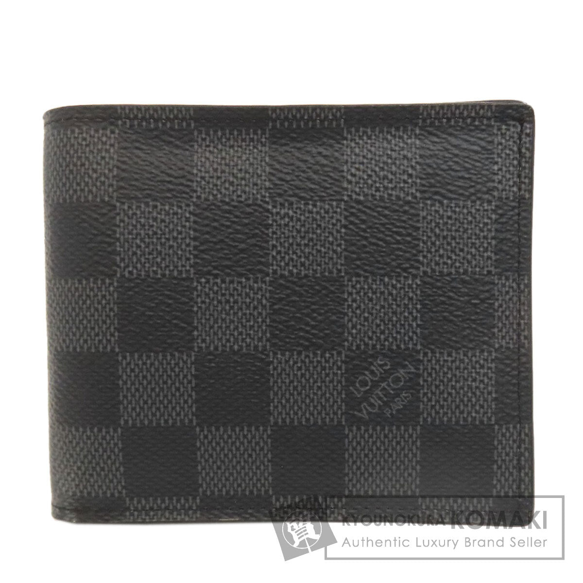 LOUIS VUITTON  N60053 Bifold Wallet with Coin Pocket Portefeiulle Amerigo NM Damier canvas mens