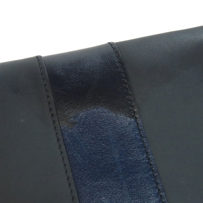 HERMES Stripe Clutch bag Leather mens [Used]