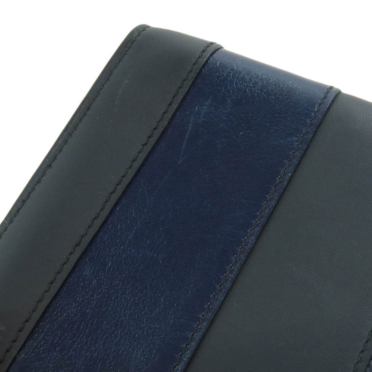 HERMES Stripe Clutch bag Leather mens [Used]