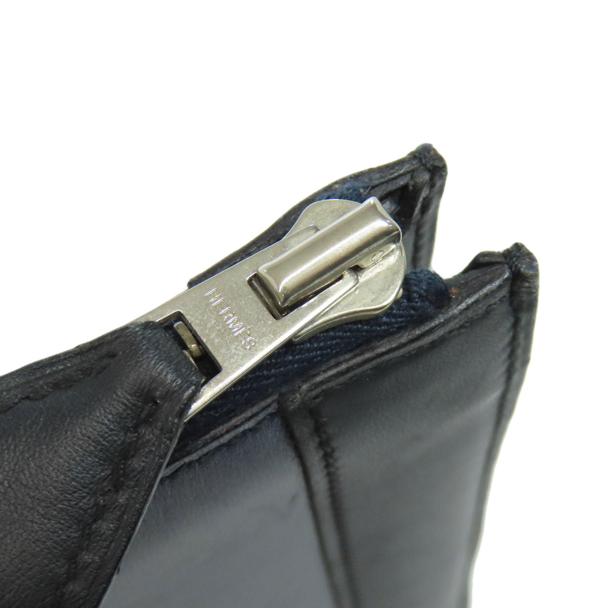 HERMES Stripe Clutch bag Leather mens [Used]