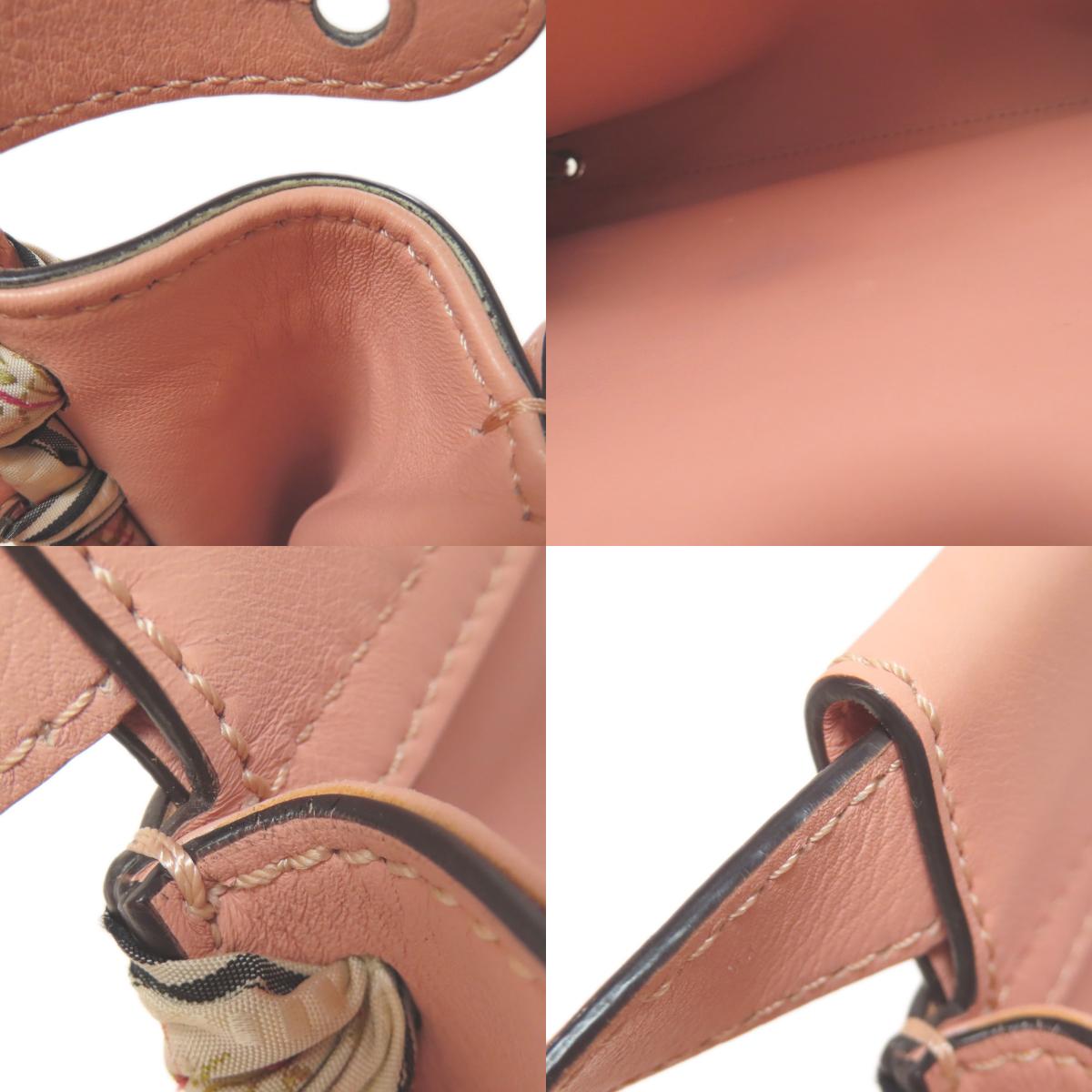 FENDI Peekaboo Ribbon Stitch 2WAY Handbag Calf Ladies [Used]